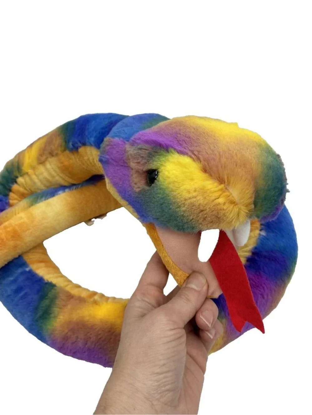 Adventure Planet Rainbow Plush Snake Stuffed Animal Colorful Jumbo Serpent Toy